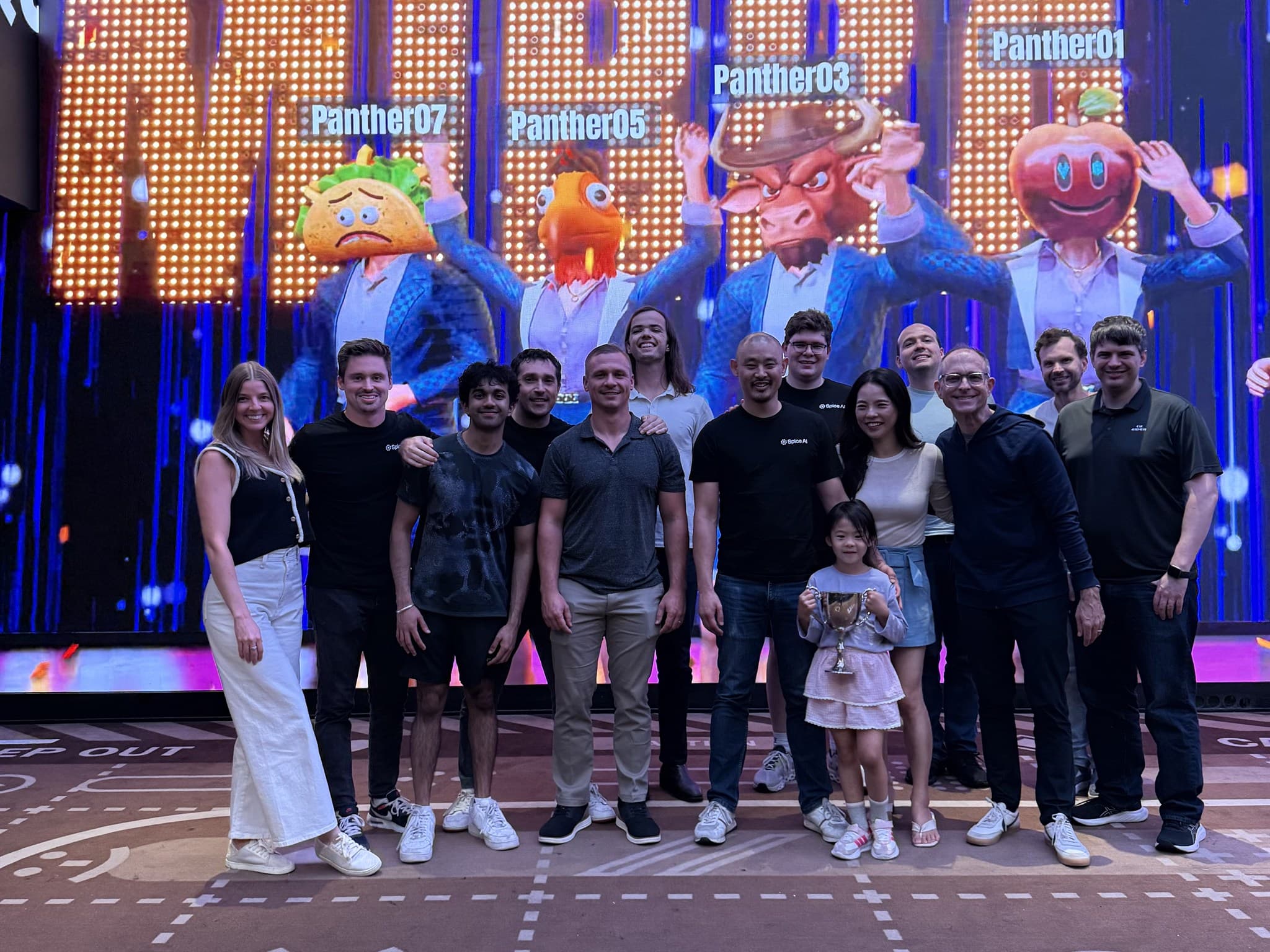 The Spice AI team posing together at a team offsite event